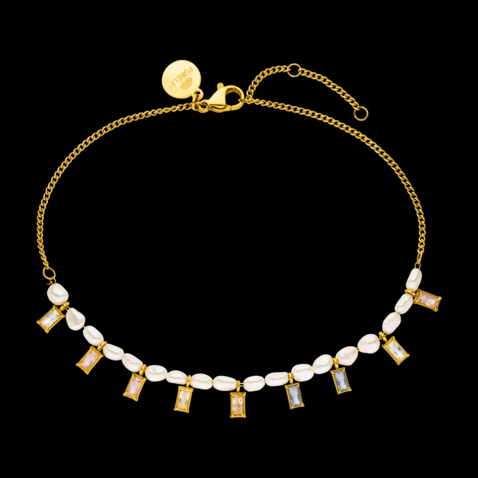 PURELEI Colorful Coral Fußkettchen Gold Fashion