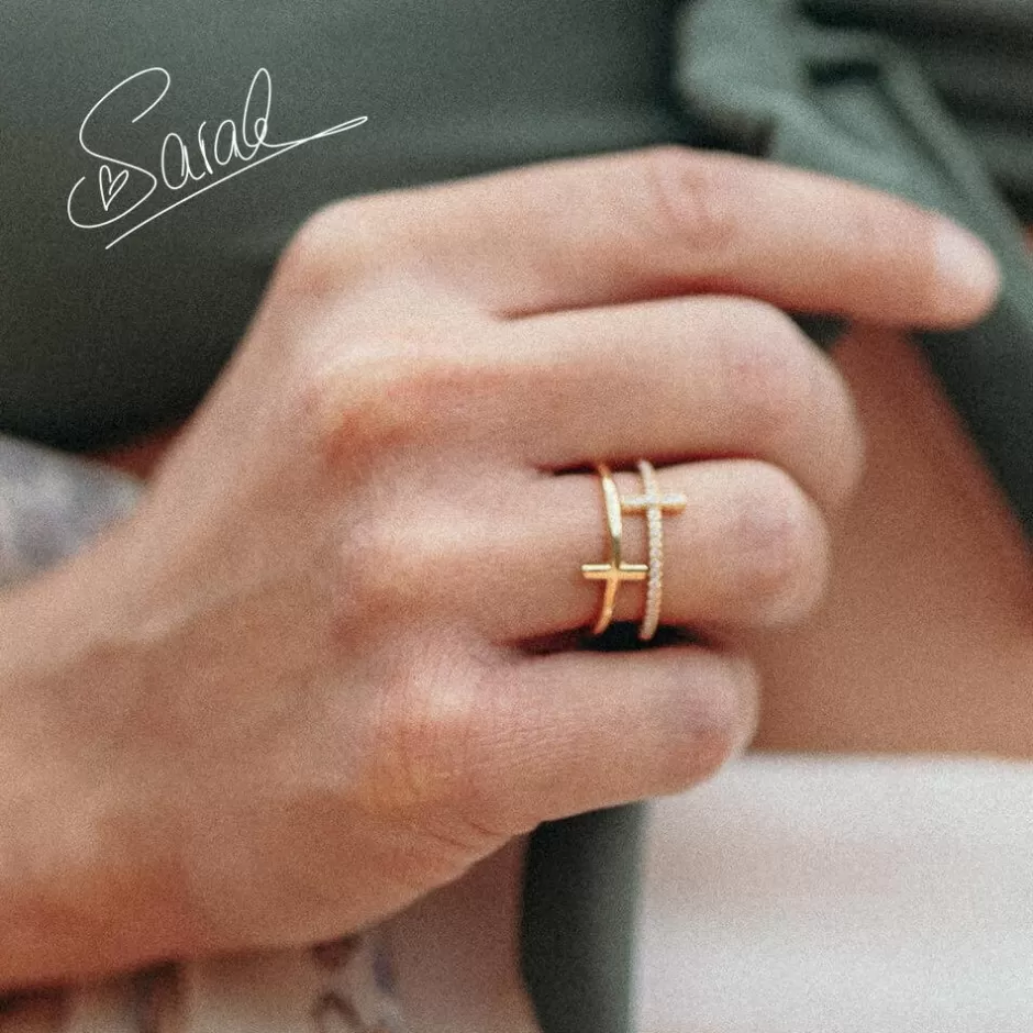 PURELEI Double Cross Ring Shop