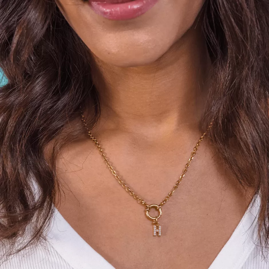 PURELEI Glitter H Charm Fashion