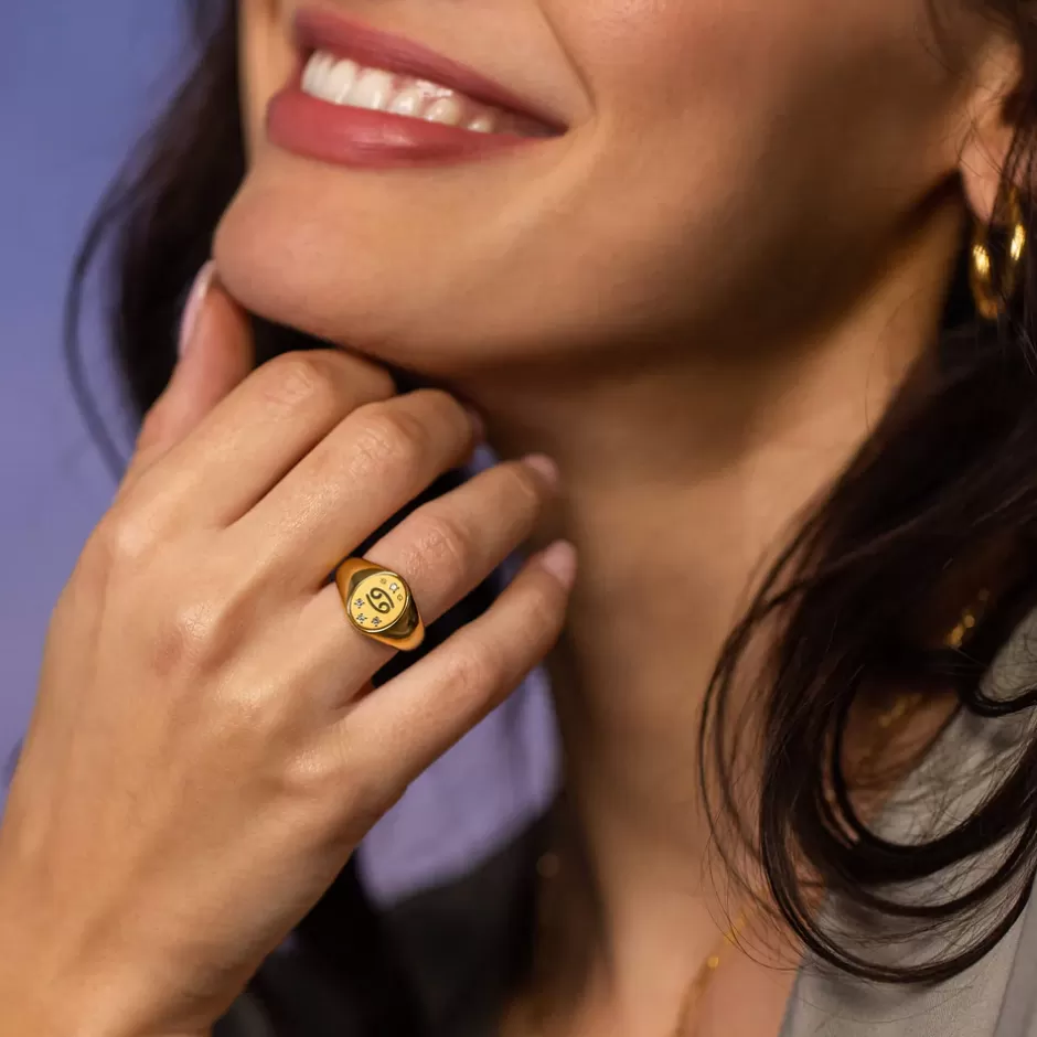 PURELEI Krebs Zodiac Ring Gold Cheap