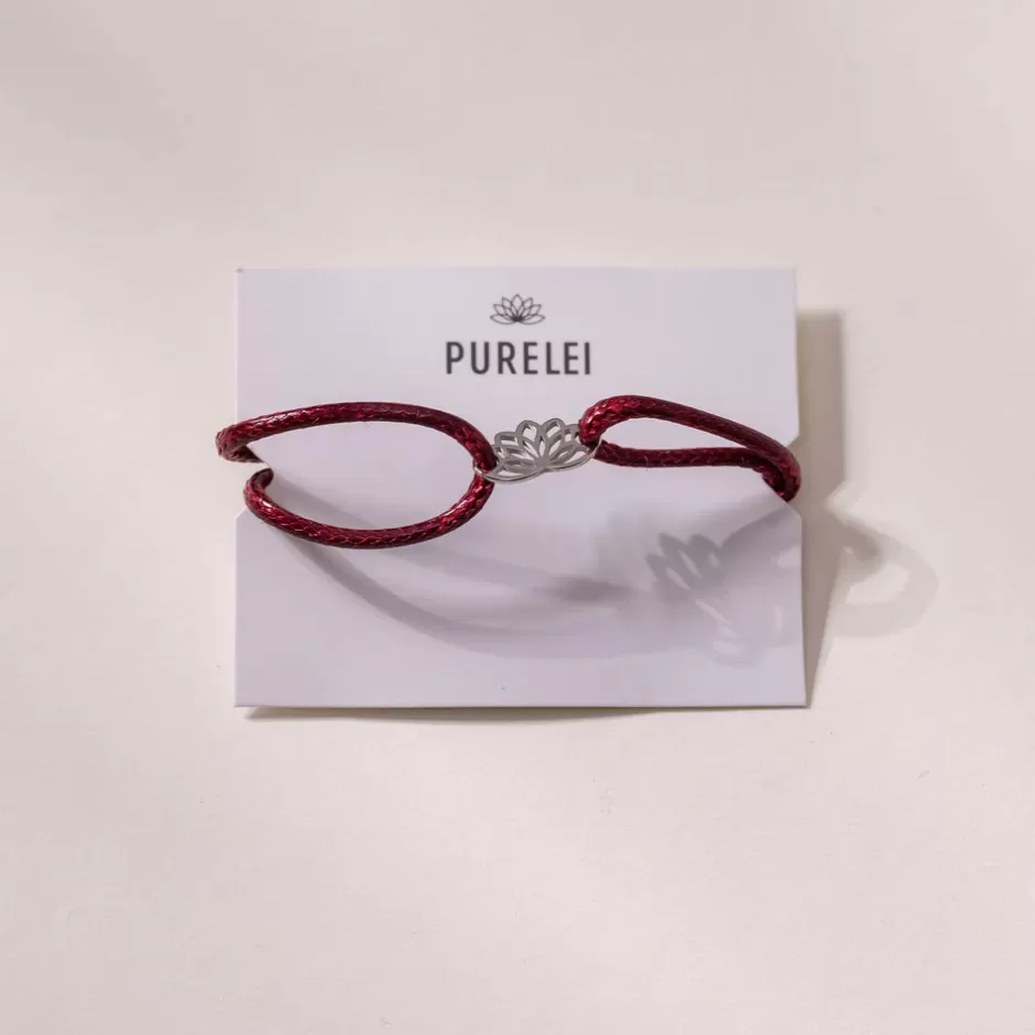 PURELEI Lotus Charm Armband Silber Silver New